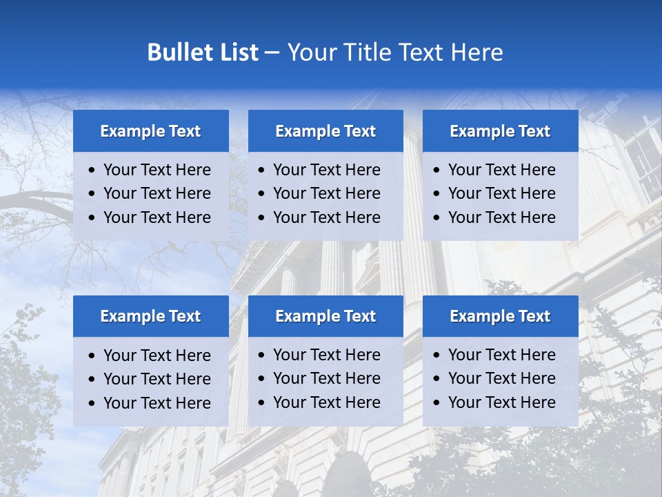 Government Facade American PowerPoint Template