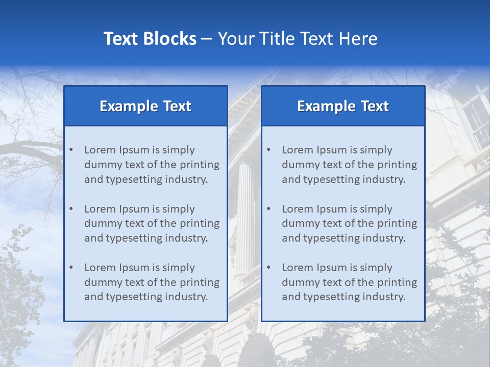 Government Facade American PowerPoint Template
