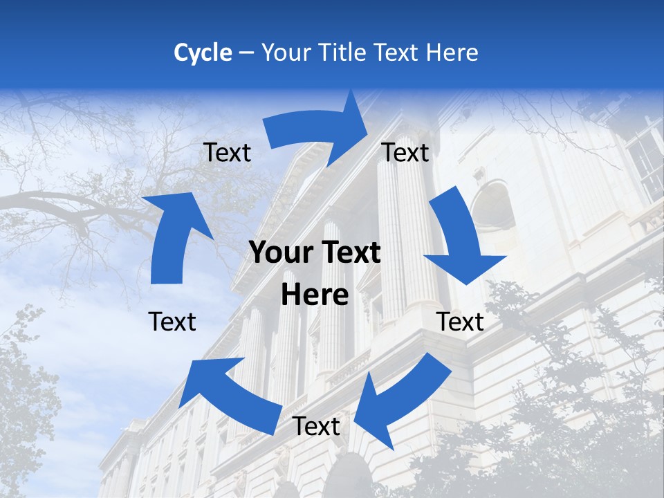 Government Facade American PowerPoint Template