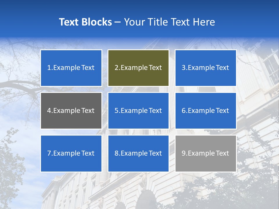 Government Facade American PowerPoint Template