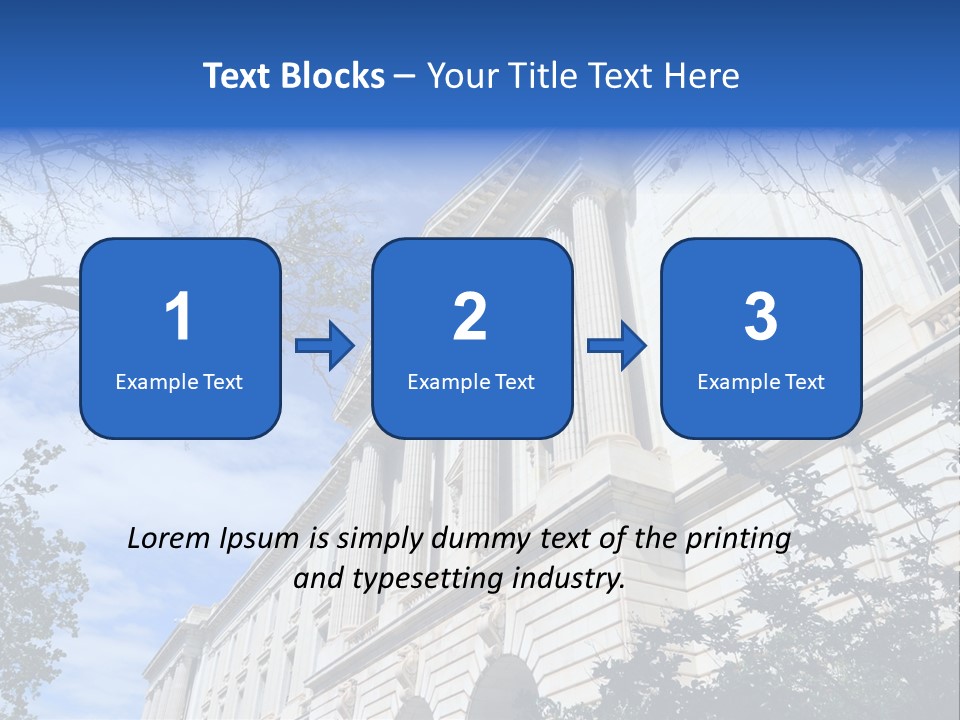 Government Facade American PowerPoint Template