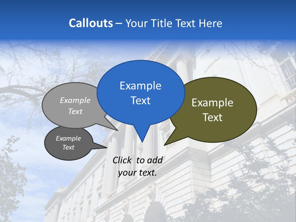 Government Facade American PowerPoint Template