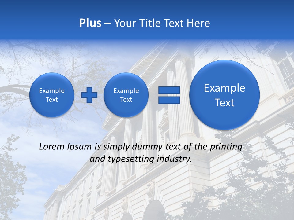 Government Facade American PowerPoint Template