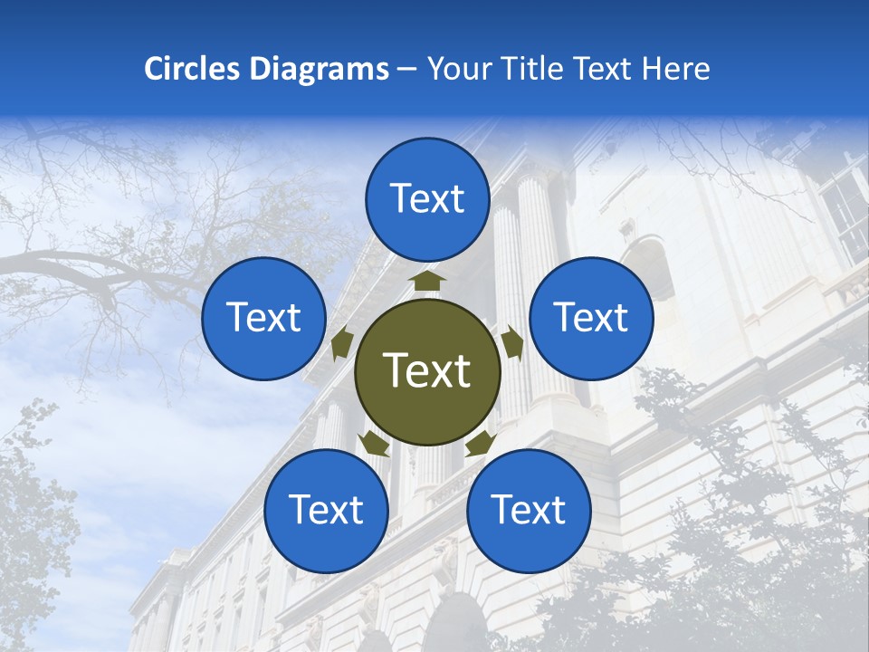 Government Facade American PowerPoint Template