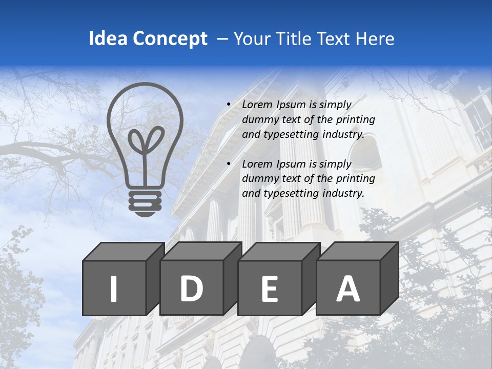 Government Facade American PowerPoint Template