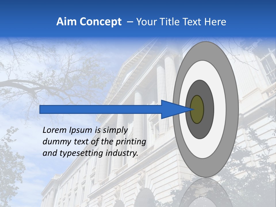 Government Facade American PowerPoint Template