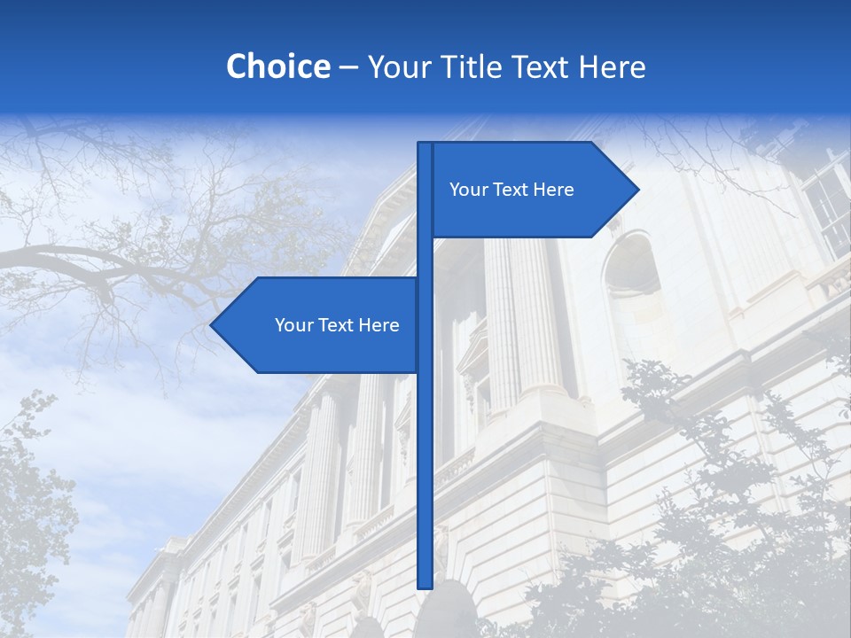 Government Facade American PowerPoint Template