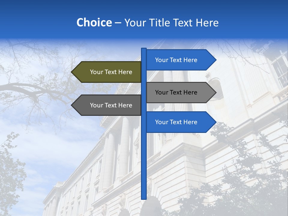 Government Facade American PowerPoint Template