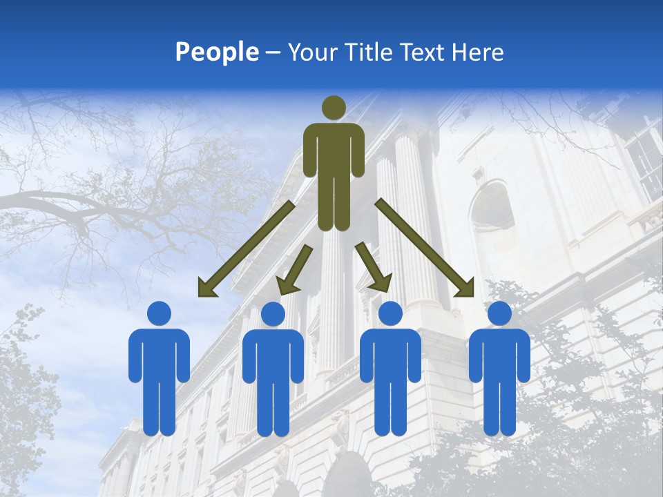 Government Facade American PowerPoint Template