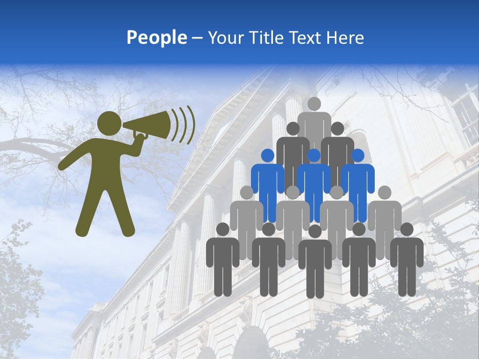 Government Facade American PowerPoint Template