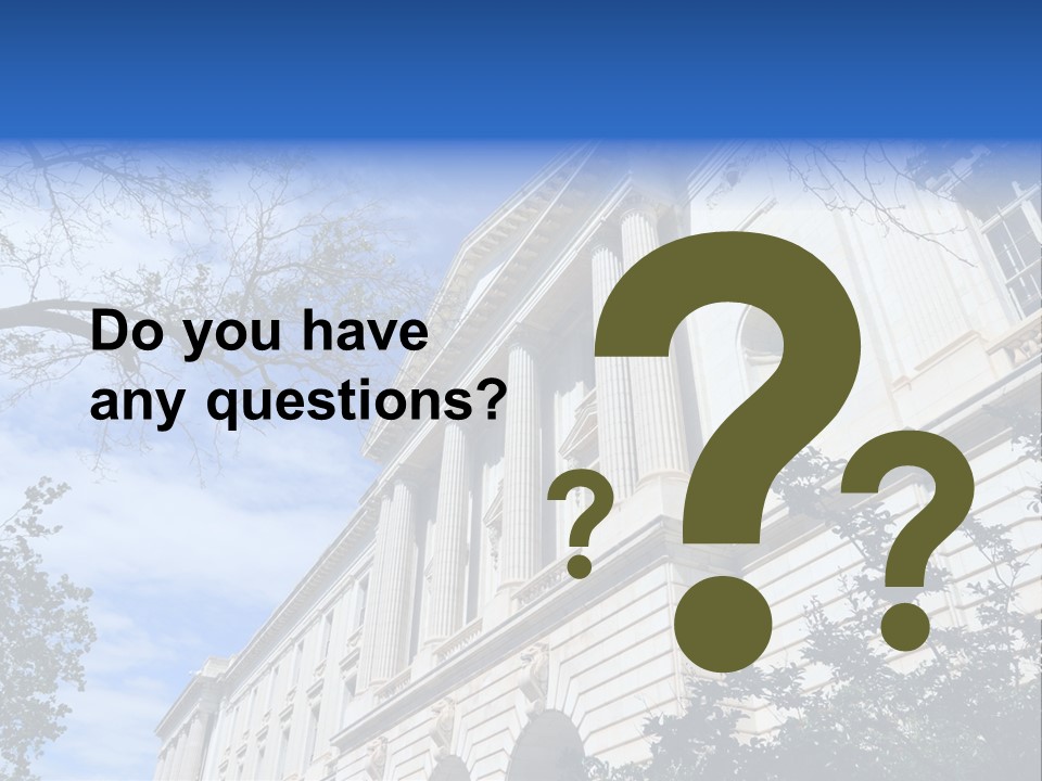 Government Facade American PowerPoint Template