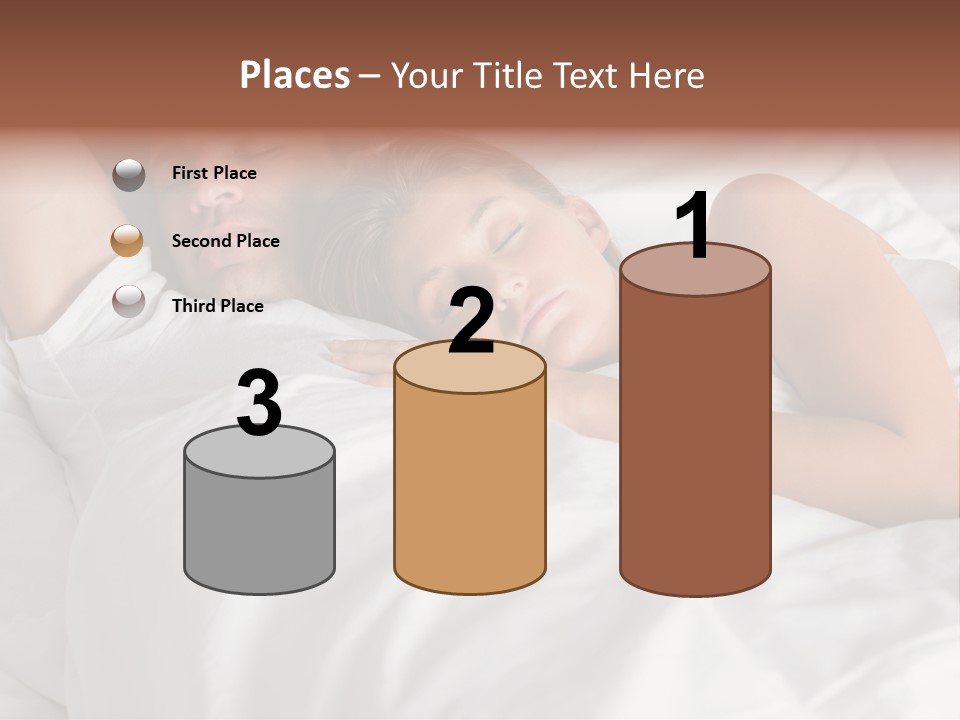 A Man And A Woman Sleeping On A Bed PowerPoint Template