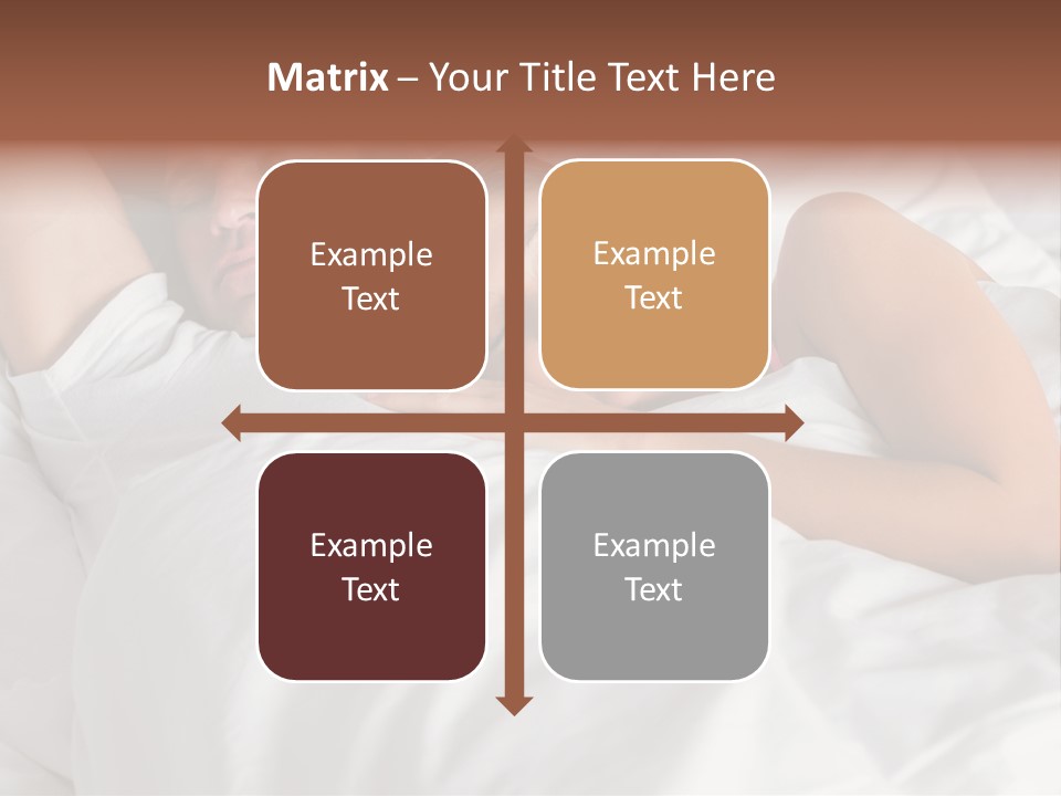 A Man And A Woman Sleeping On A Bed PowerPoint Template