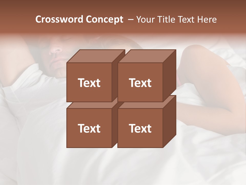 A Man And A Woman Sleeping On A Bed PowerPoint Template