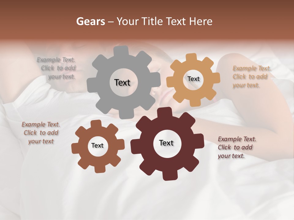 A Man And A Woman Sleeping On A Bed PowerPoint Template