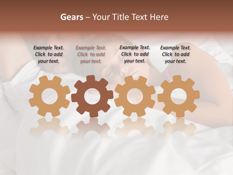 A Man And A Woman Sleeping On A Bed PowerPoint Template