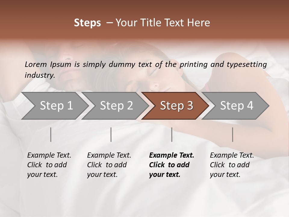 A Man And A Woman Sleeping On A Bed PowerPoint Template