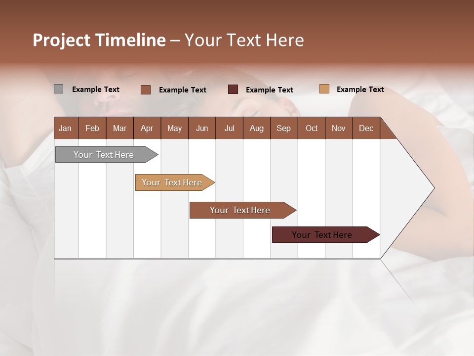 A Man And A Woman Sleeping On A Bed PowerPoint Template