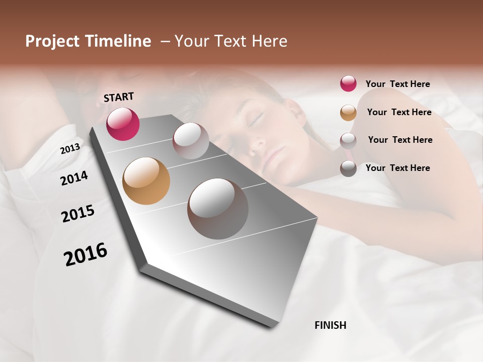 A Man And A Woman Sleeping On A Bed PowerPoint Template