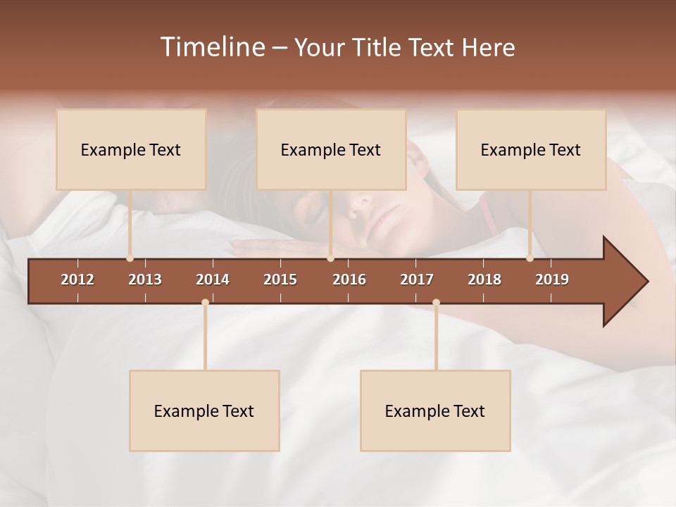 A Man And A Woman Sleeping On A Bed PowerPoint Template