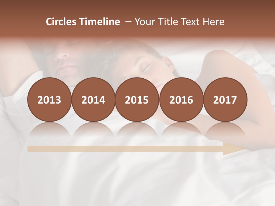 A Man And A Woman Sleeping On A Bed PowerPoint Template