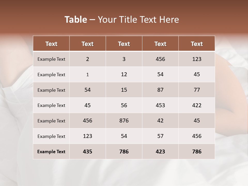 A Man And A Woman Sleeping On A Bed PowerPoint Template