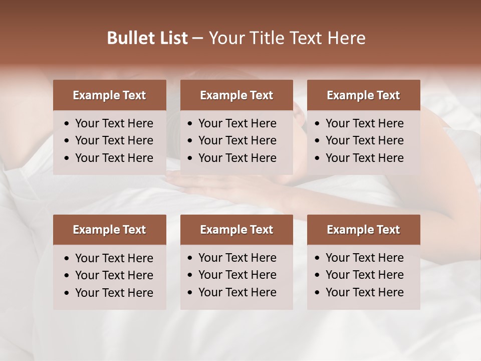 A Man And A Woman Sleeping On A Bed PowerPoint Template