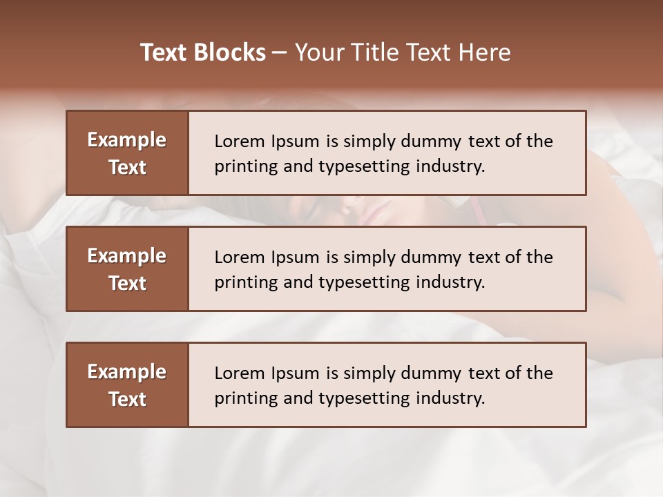 A Man And A Woman Sleeping On A Bed PowerPoint Template