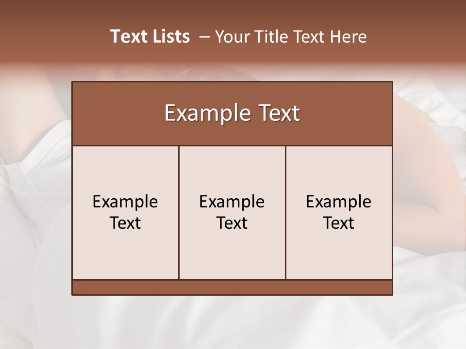 A Man And A Woman Sleeping On A Bed PowerPoint Template