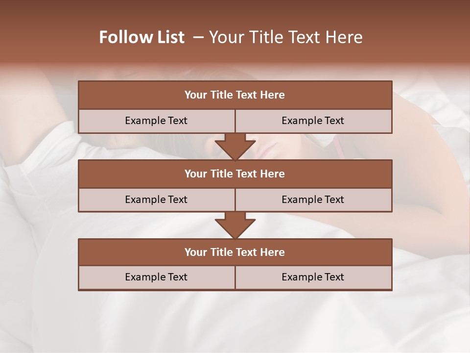 A Man And A Woman Sleeping On A Bed PowerPoint Template