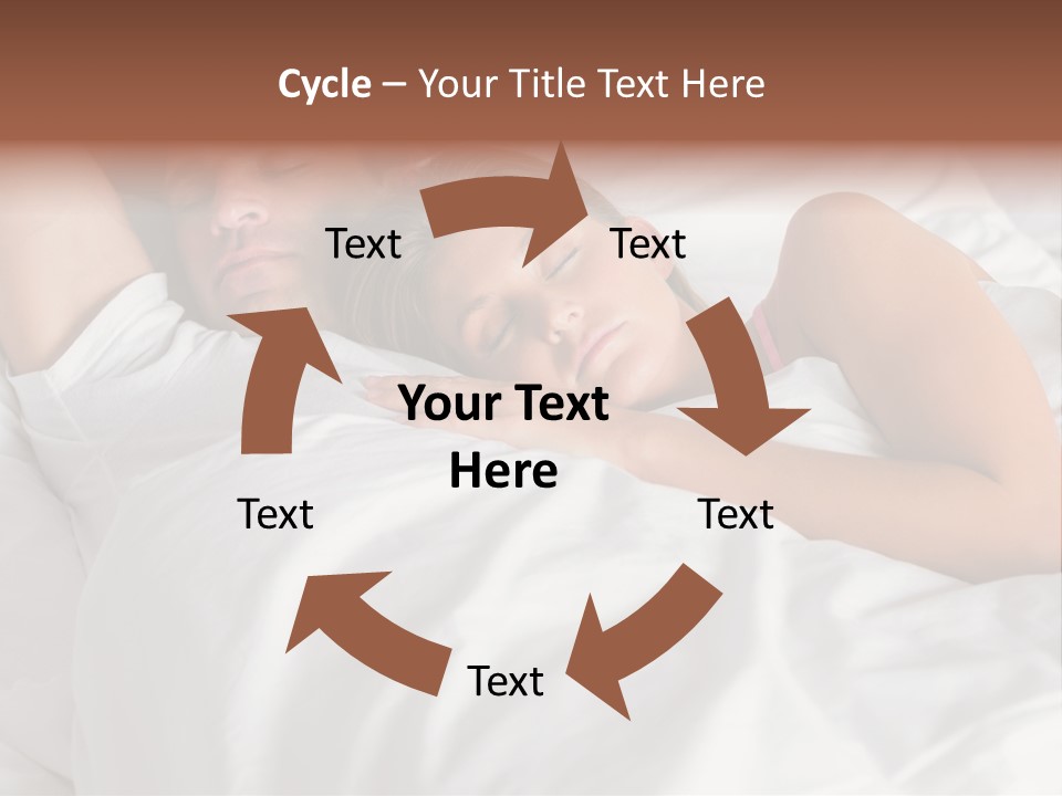 A Man And A Woman Sleeping On A Bed PowerPoint Template