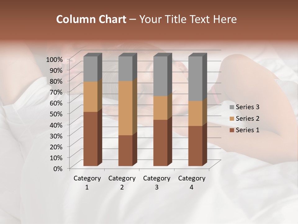 A Man And A Woman Sleeping On A Bed PowerPoint Template