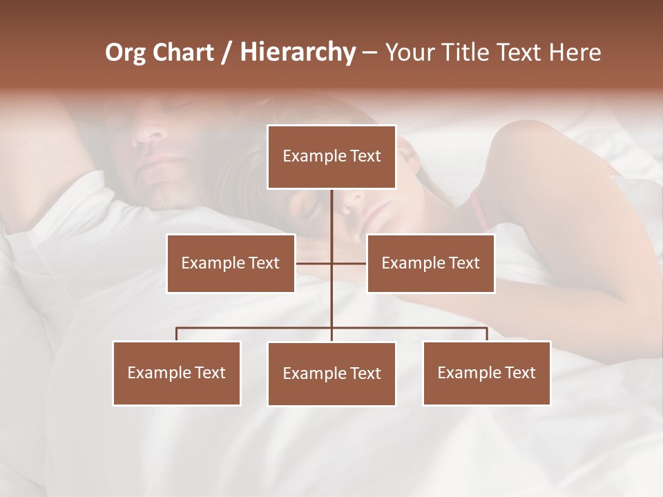 A Man And A Woman Sleeping On A Bed PowerPoint Template