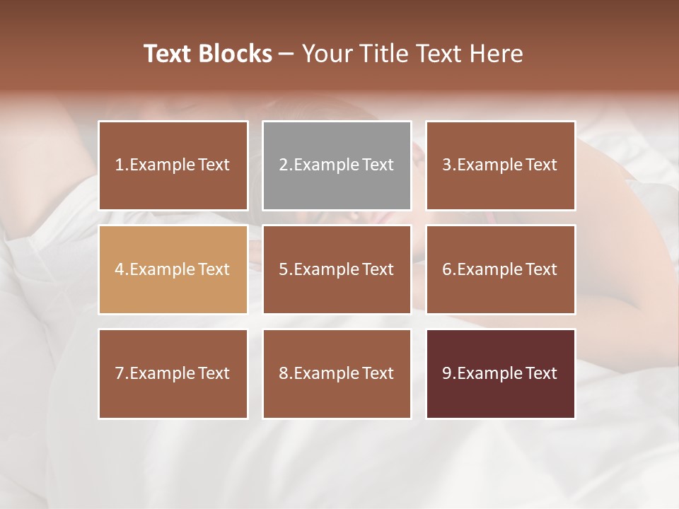 A Man And A Woman Sleeping On A Bed PowerPoint Template