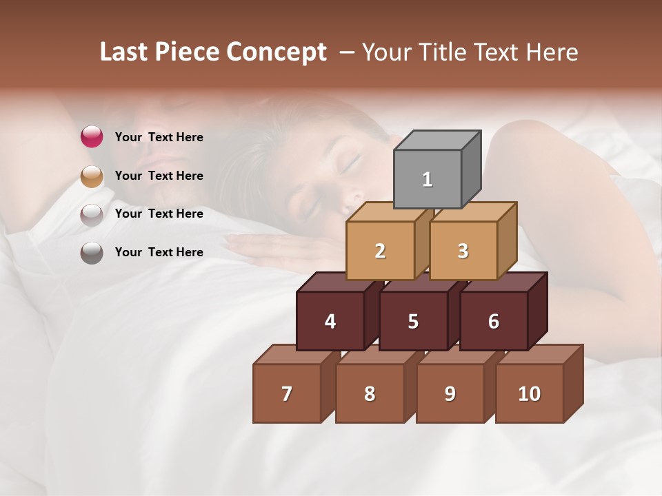 A Man And A Woman Sleeping On A Bed PowerPoint Template