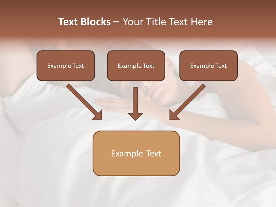 A Man And A Woman Sleeping On A Bed PowerPoint Template