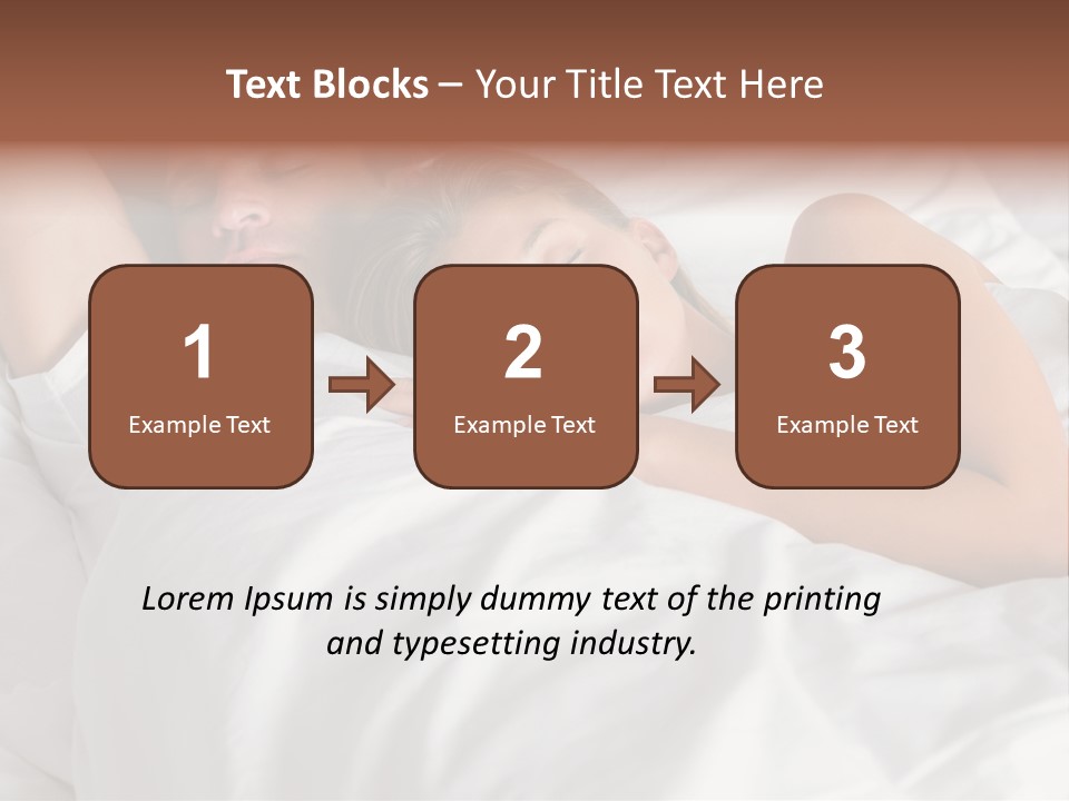 A Man And A Woman Sleeping On A Bed PowerPoint Template