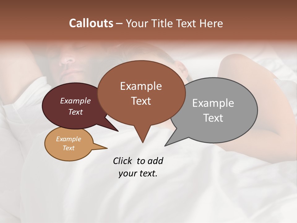 A Man And A Woman Sleeping On A Bed PowerPoint Template