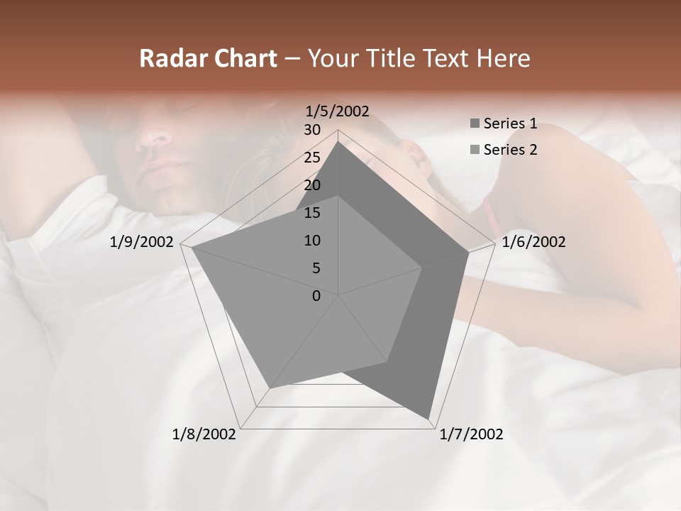 A Man And A Woman Sleeping On A Bed PowerPoint Template