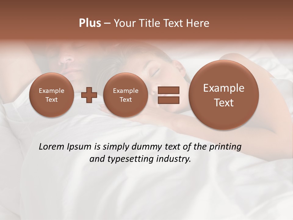 A Man And A Woman Sleeping On A Bed PowerPoint Template