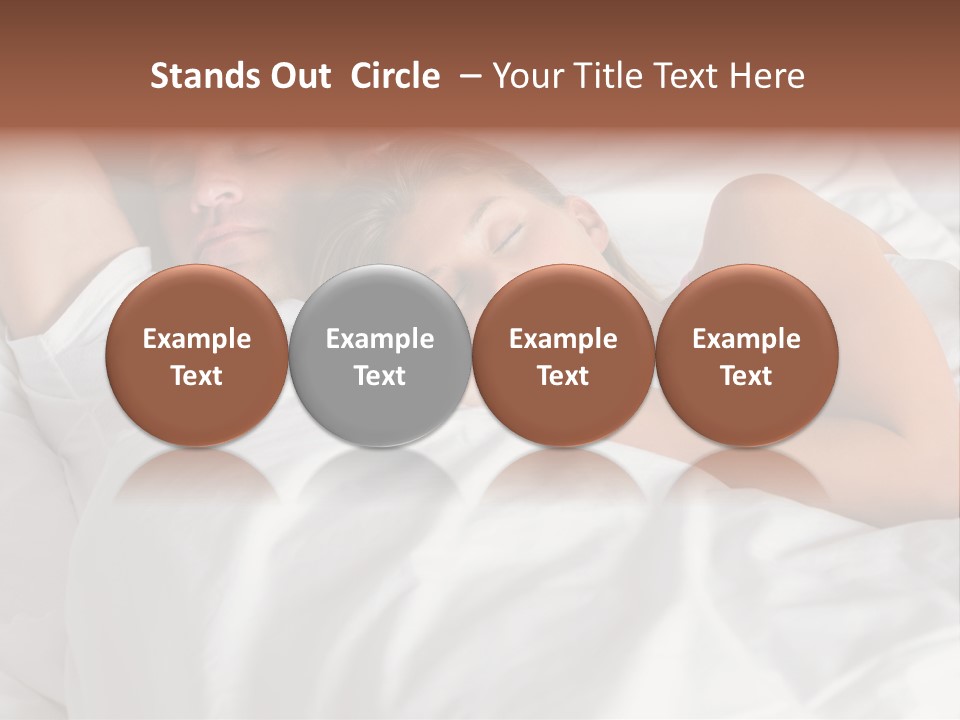 A Man And A Woman Sleeping On A Bed PowerPoint Template