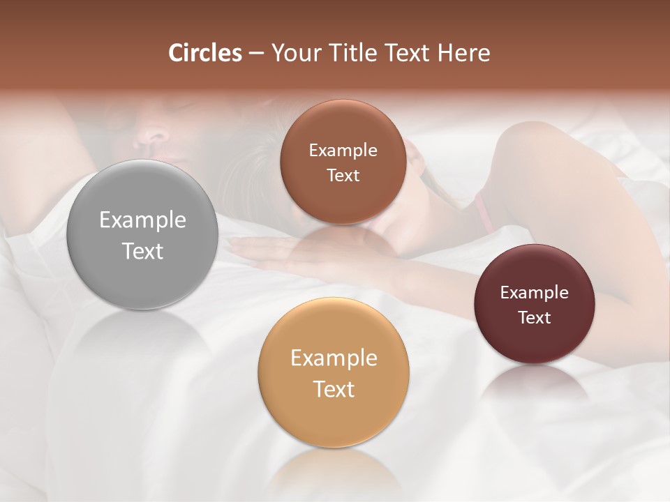 A Man And A Woman Sleeping On A Bed PowerPoint Template