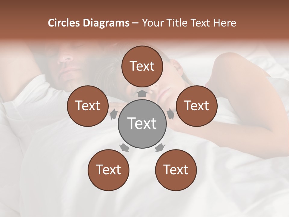 A Man And A Woman Sleeping On A Bed PowerPoint Template