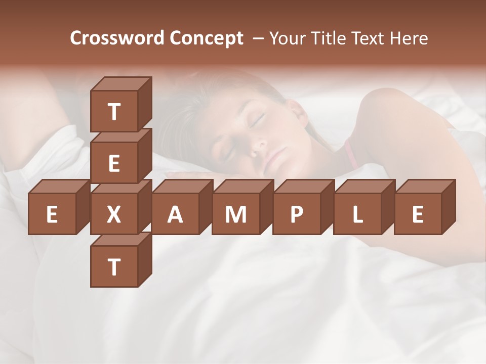 A Man And A Woman Sleeping On A Bed PowerPoint Template