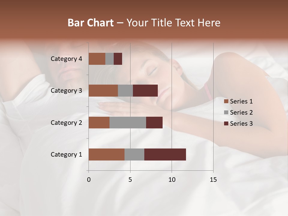 A Man And A Woman Sleeping On A Bed PowerPoint Template