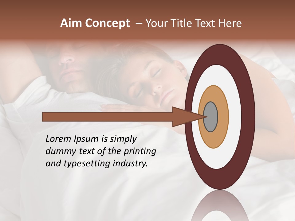 A Man And A Woman Sleeping On A Bed PowerPoint Template