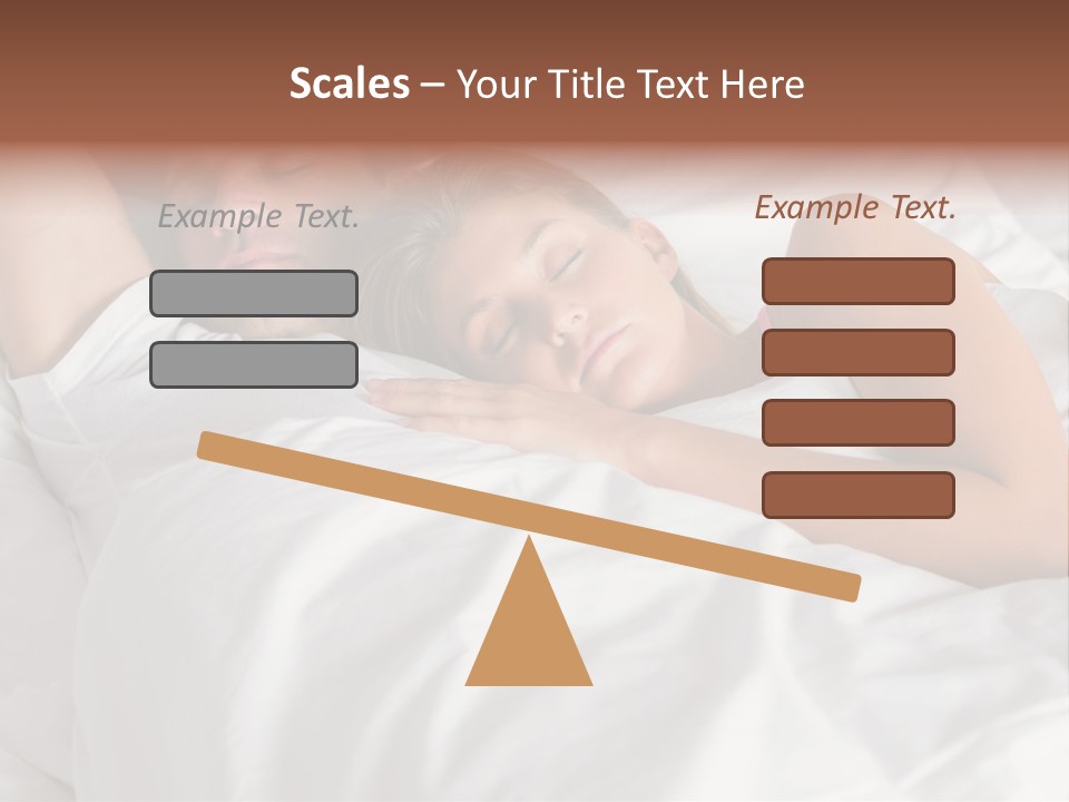 A Man And A Woman Sleeping On A Bed PowerPoint Template