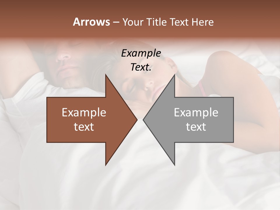 A Man And A Woman Sleeping On A Bed PowerPoint Template