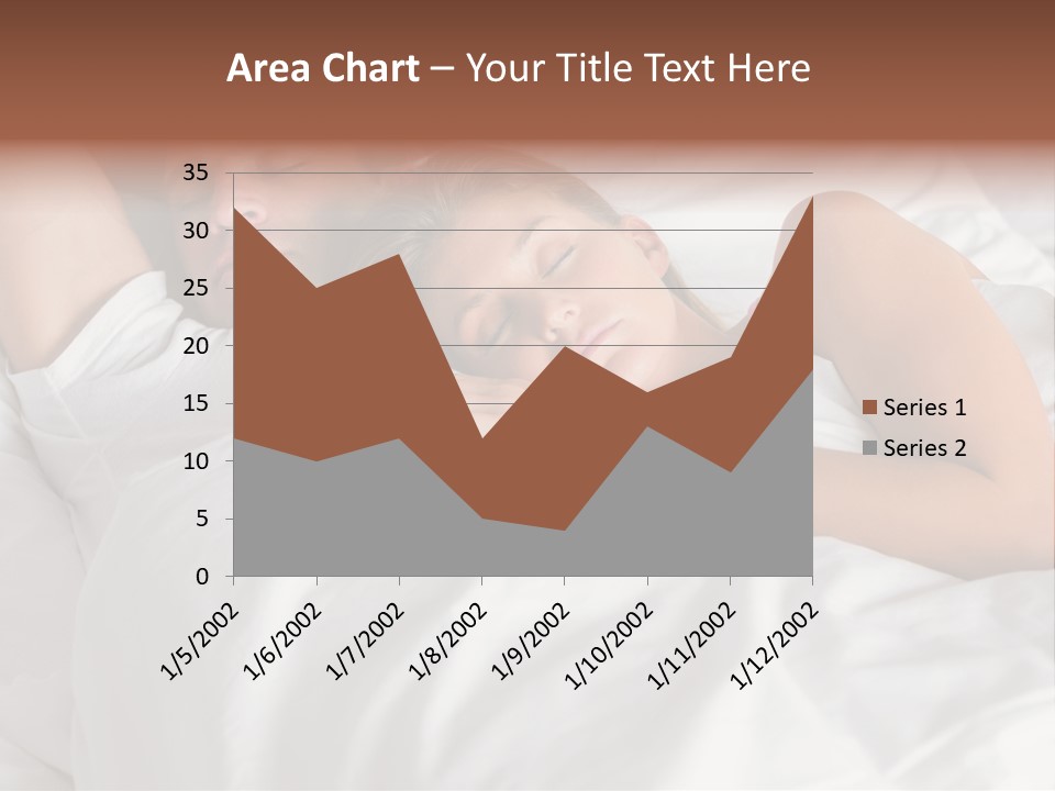 A Man And A Woman Sleeping On A Bed PowerPoint Template