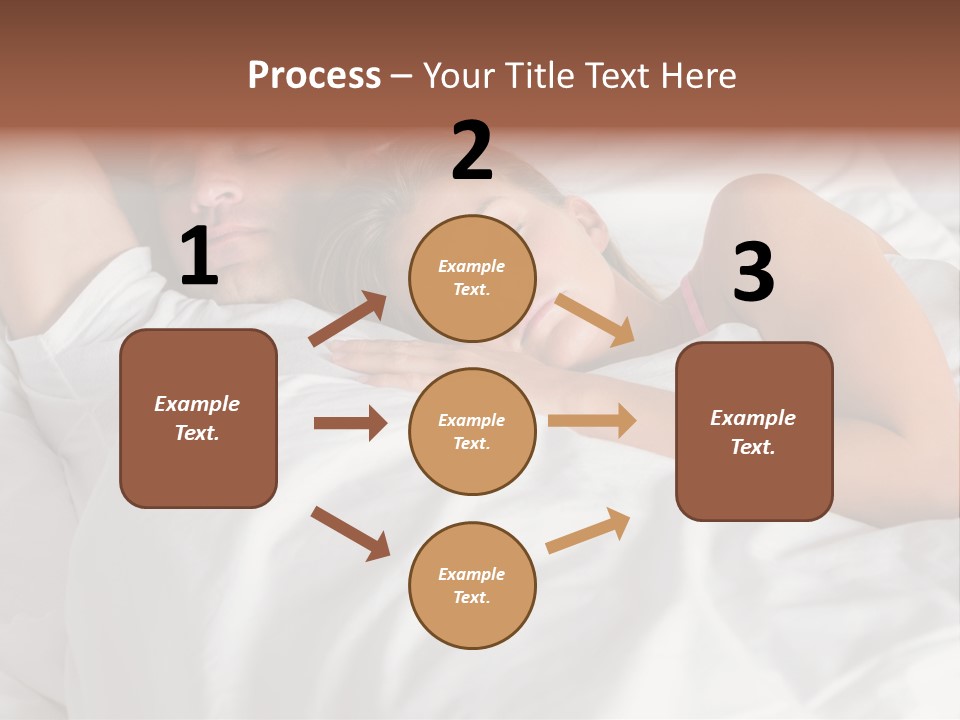 A Man And A Woman Sleeping On A Bed PowerPoint Template